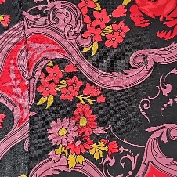 Modcloth Silky Lined Paisley Print Plus Size Skirt w Side Zip & Front Slit - Picture 4 of 17